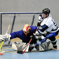 Acht Mal musste Sebastian Stefaniszon, der in der Regel im Dienste der Iserlohn Roosters in der DEL unterwegs ist aber hinter sich greifen...

1. Bundesliga Nord

Crefelder Skating Bears - Samurai Iserlohn

8 : 0